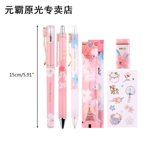 High Quality 1 Set Cherry Blossoms Ice Gel Pen Eraser Sticke