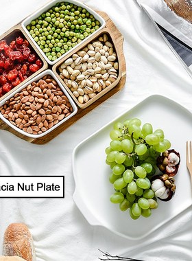 Dried Fruit Plate Innovative Compartment Snacks Candy Plate