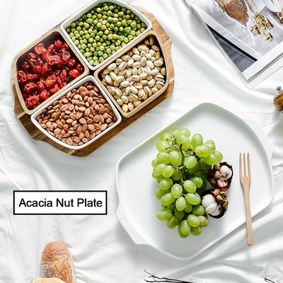 Dried Fruit Plate Innovative Compartment Snacks Candy Plate