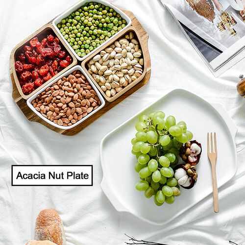 Dried Fruit Plate Innovative Compartment Snacks Candy Plate
