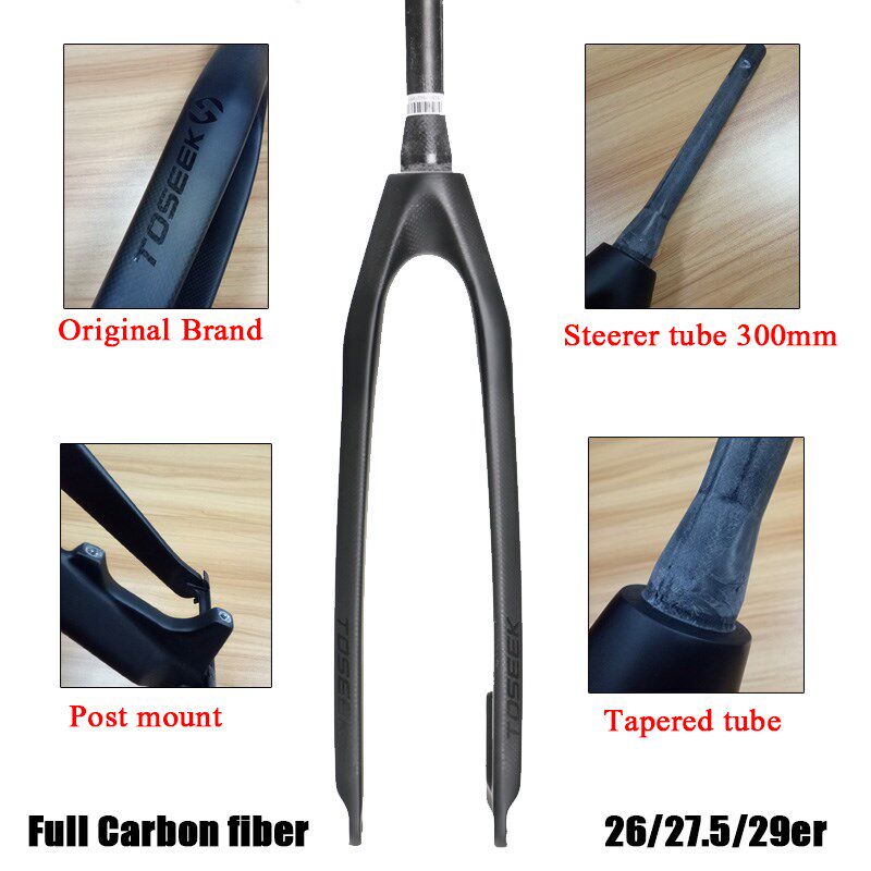 3K Carbon Fork MTB Bicycle Tapered Tube Forks Mountain Bike