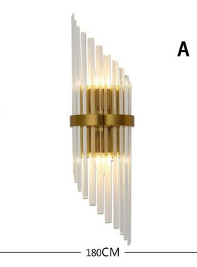 Modern Luxury Crystal Strip Wall Lamp Sconce Simple Led Indo