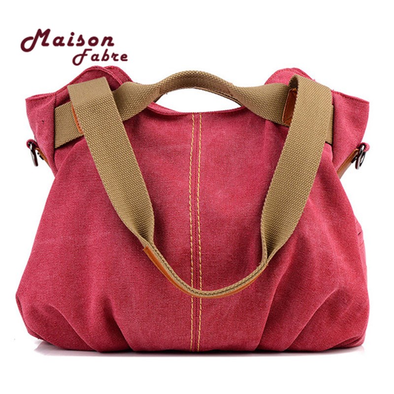 Women's Canvas Handbags High Quality Female Hobos Single Sho