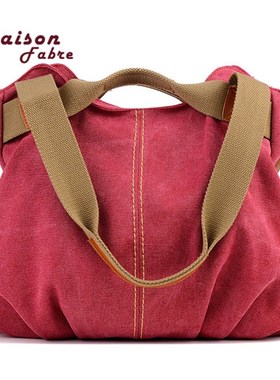 Women's Canvas Handbags High Quality Female Hobos Single Sho