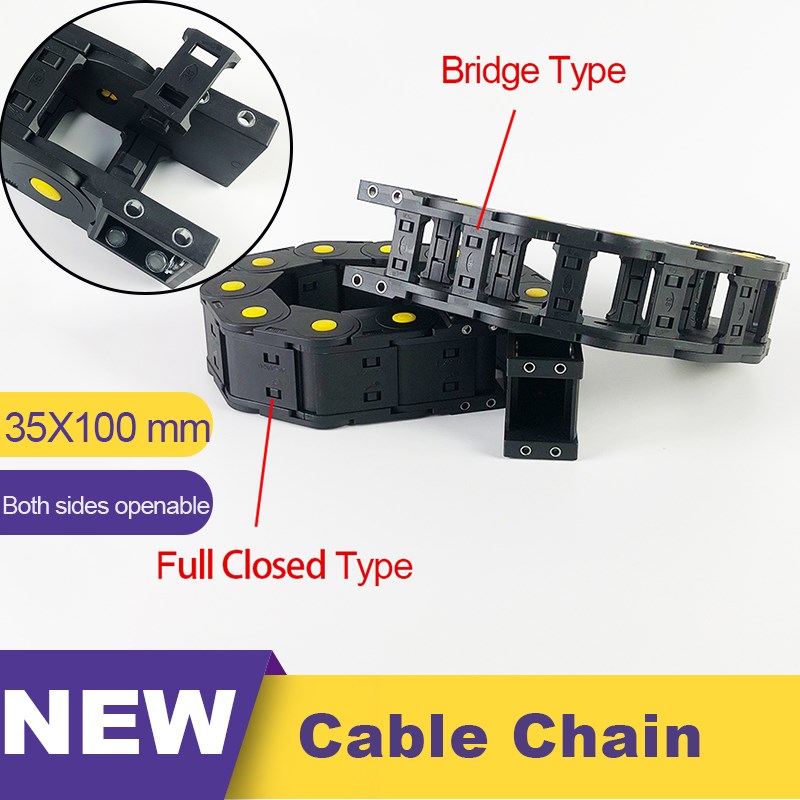 1m 35x100 ransssion 1000mm Plastic Cable Drag Chain 35 x 100
