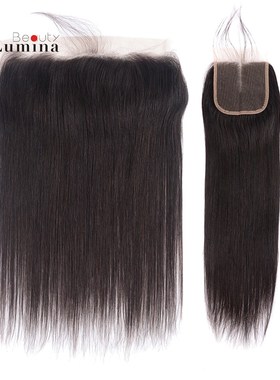 Straight Closure 4x4/13x4 Lace Frontal Hand Tied Human Hair