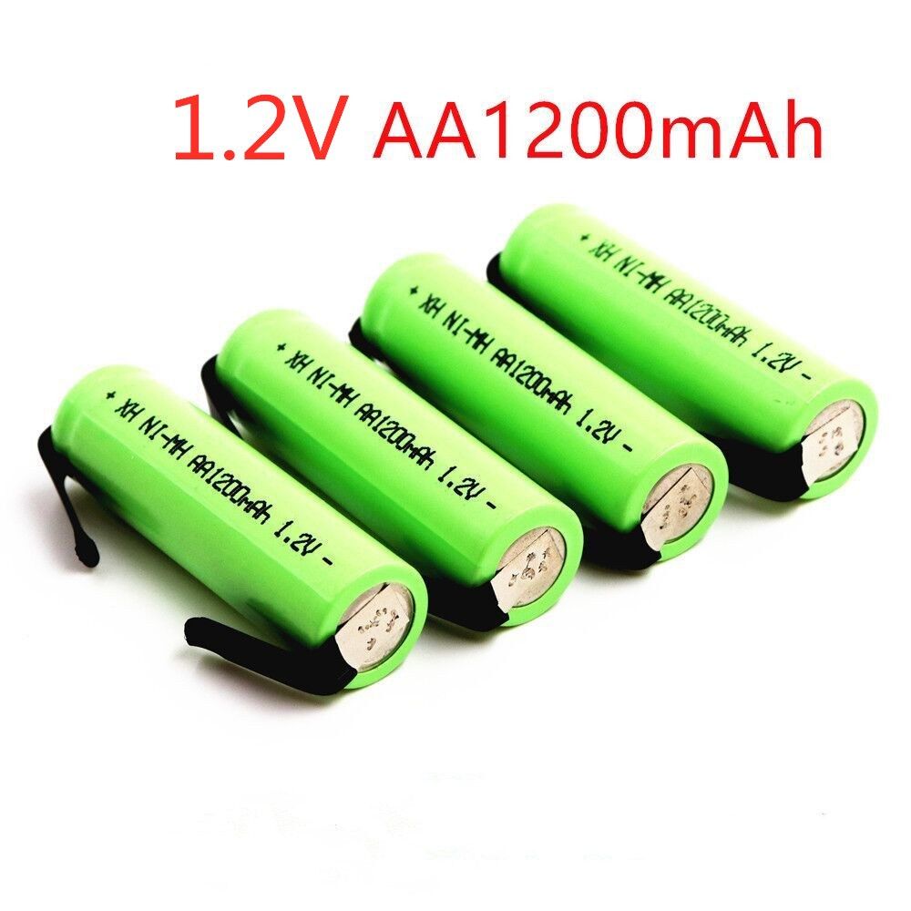 1.2V AA rechargeable battery 1200mah 2A ni mh nimh cell pac图片