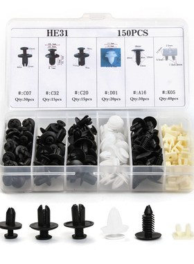 6Kinds Plastic Car Bumper  150PCS Rivet Screws Retainer Pane