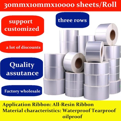 DRVXIN 30x10mmx10000 sheets custom stickers Label Waterproo