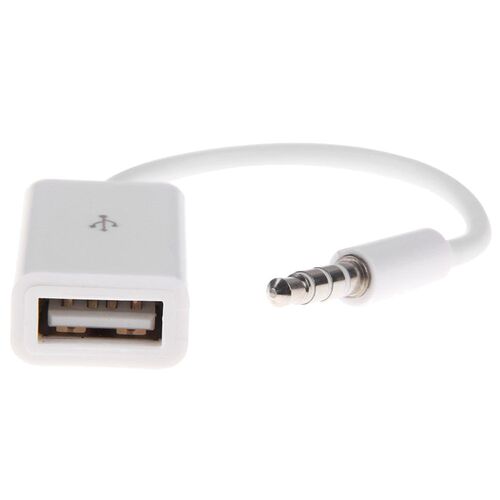 3.5mm Male AUX Audio Plug Jack To USB 2.0 Female Converter C
