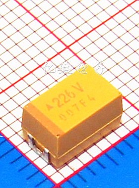Chip tantalum capacitor 35V 22UF type C / 6032 yellow bile c