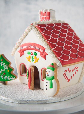 3D Cookies Cutter Mold Xmas House Biscuit Embossing Mou