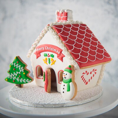 3D Cookies Cutter Mold Xmas House Biscuit Embossing Mou