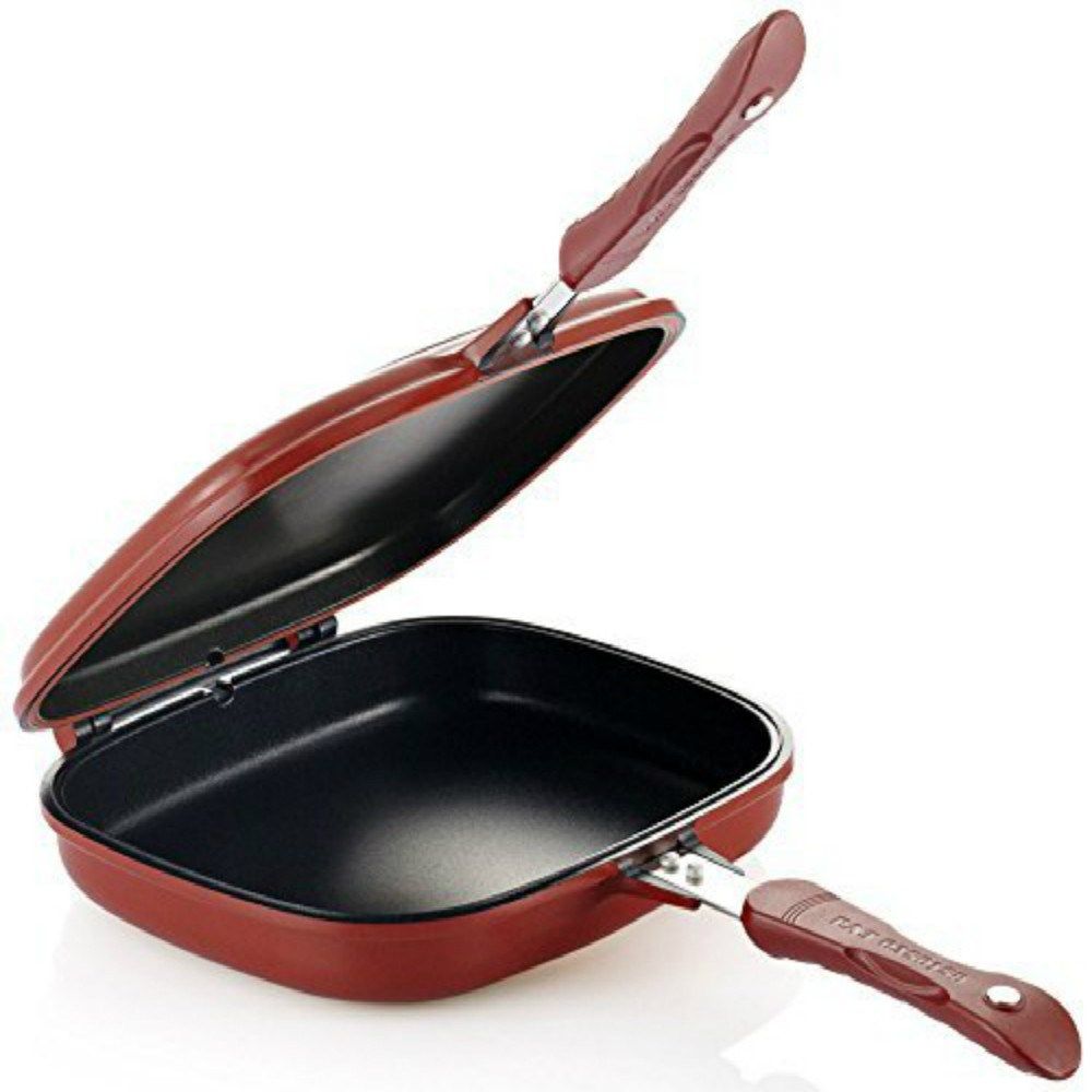 32cm frying pan skillet grill pan double-sided pan baking tr