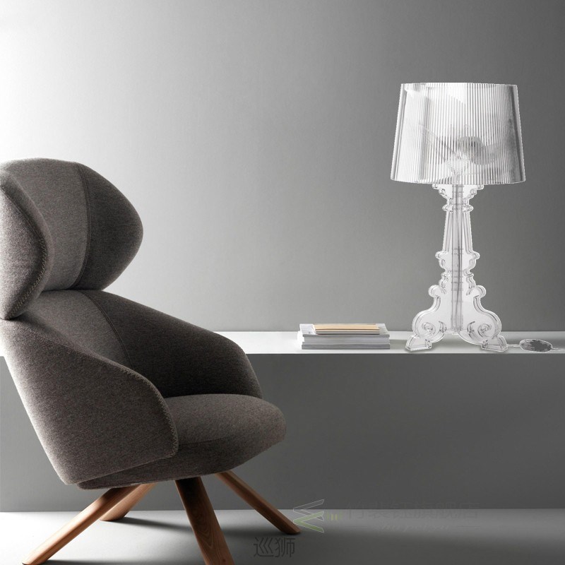 Italy Design Kartell Bourgie Acrylic LED Light Table Modern
