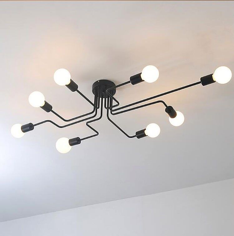 dropshipping multiple rod wrought iron ceiling lights nordic