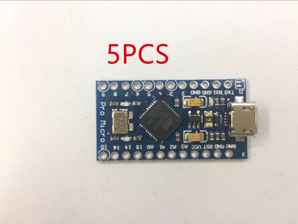 5PCS Mini USB ATmega32U4 Pro Micro 5V 16MHz Board Module Fo