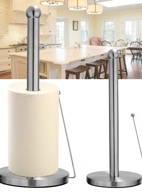 Paper Towel Holder Stainless Steel Standing Tissue Holder O