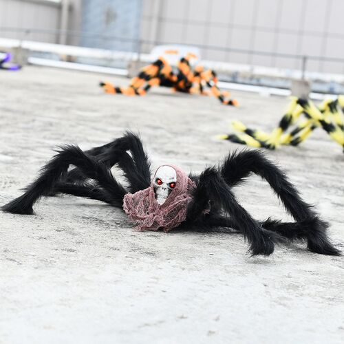Halloween decorations ghost head spider black haunted house