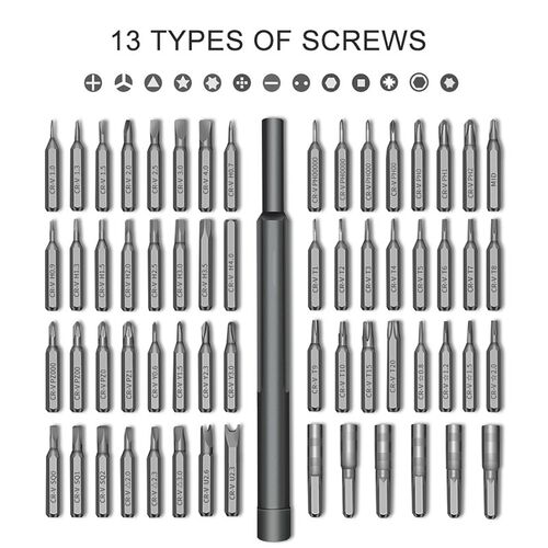 KINDLOV Screwdriver Set 63 In 1 Magnetic Screwdriver Bit Set