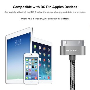 Pin 3GS Cable iPad USB iPhone SUPTEC for iPod