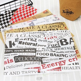 25Pcs/Lot 25x35cm Wax Paper Food Grade Grease Paper Food Wra