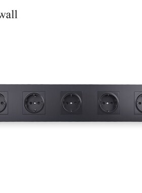 COSWALL Quality 5 Gang Wall Power Socket Grounded 16A EU St