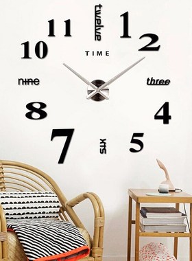 Mirror Clock Horloge Home-Decor Living-Room Creative Acrylic
