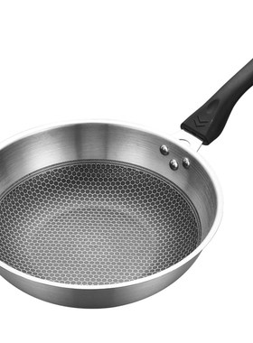 Non-Stick Pan 28cm Stainless Steel Stir Fry Pan with Helper