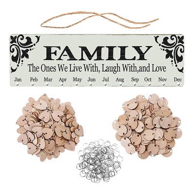 Wood DIY Friend Family Birthday Reminder Calender Board  Ann