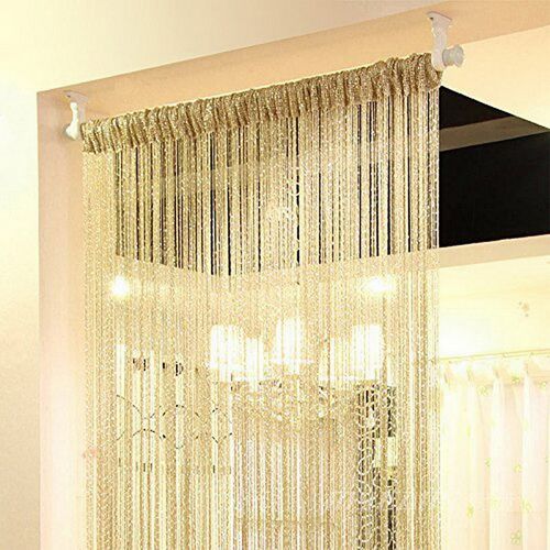 Urijk New Hot Silver Leather Line String Curtains Door Wind