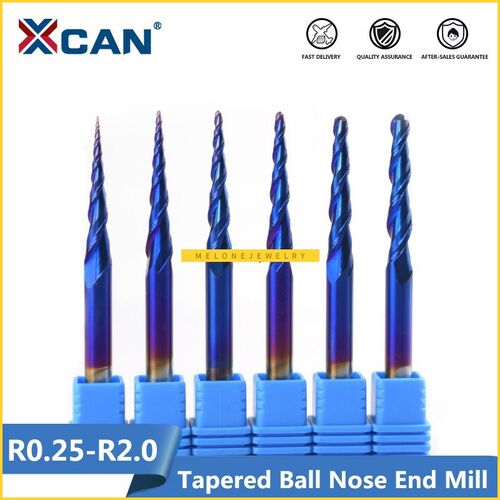 apered  Nose End Mill 1pc 6mm Shank R0.25/R0.5/R0.75/R1.0/R1