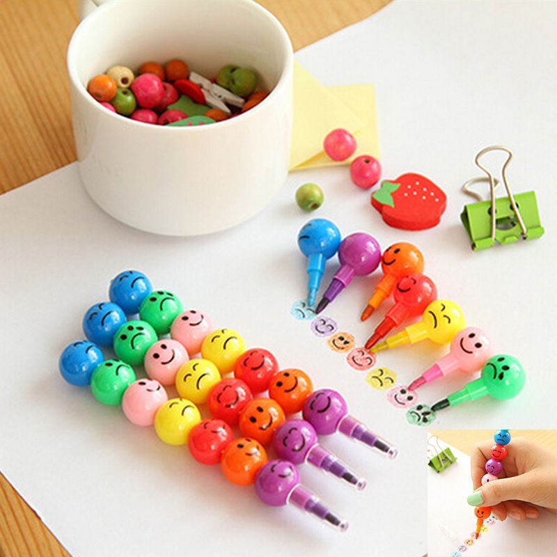 Colorful Crayons Creative Sugar Coated Haws Cartoon Graffit