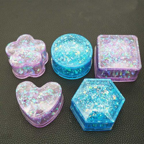 DIY hexagonal storage box crystal drop mold mirror hand tabl