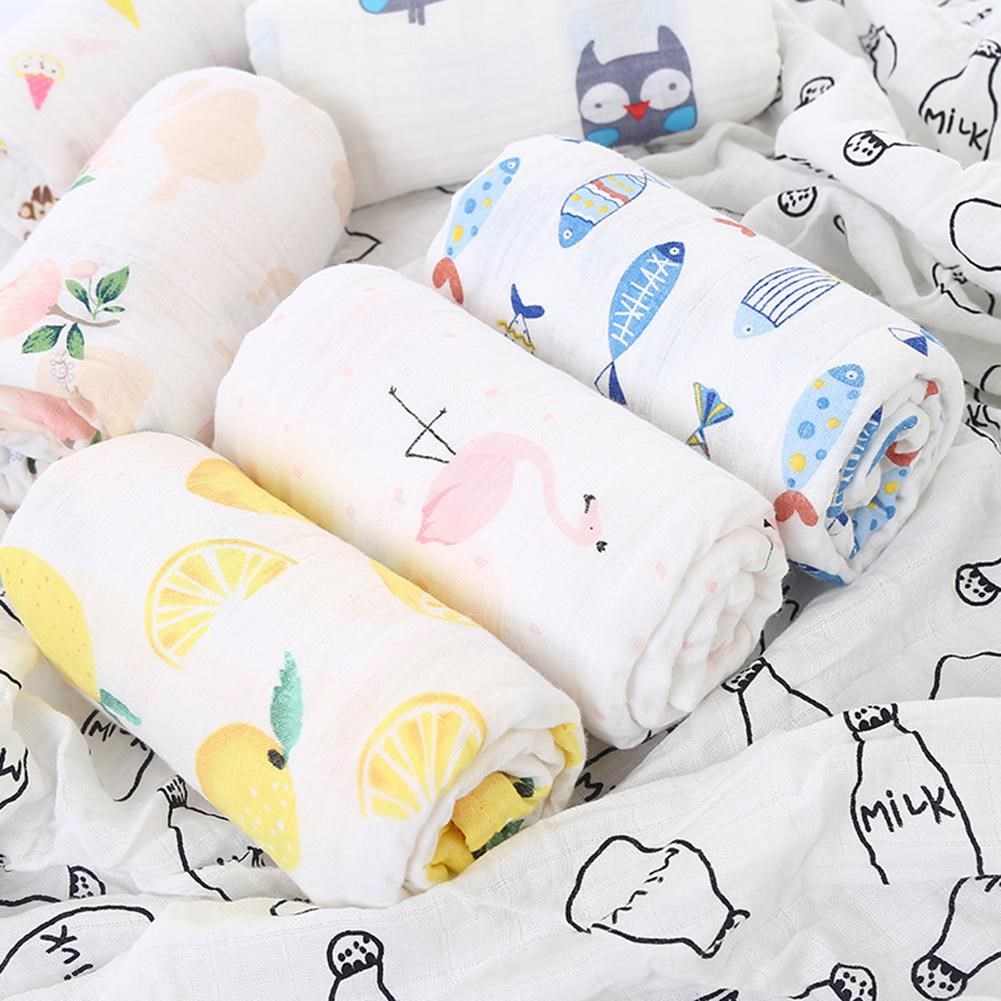 Blanket Swaddle-Wrap Bed-Accessories Bath-Towel Muslin Newbo