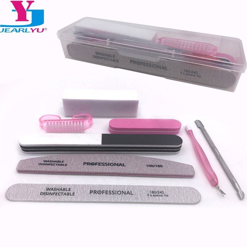 8 Pcs/Set Nail File Buffer UV Gel Polish Buffer Block Clean图片