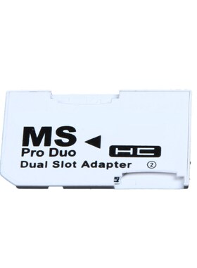 Dual Slot Memory Card Adapter 2 Micro SD HC Cards Converter