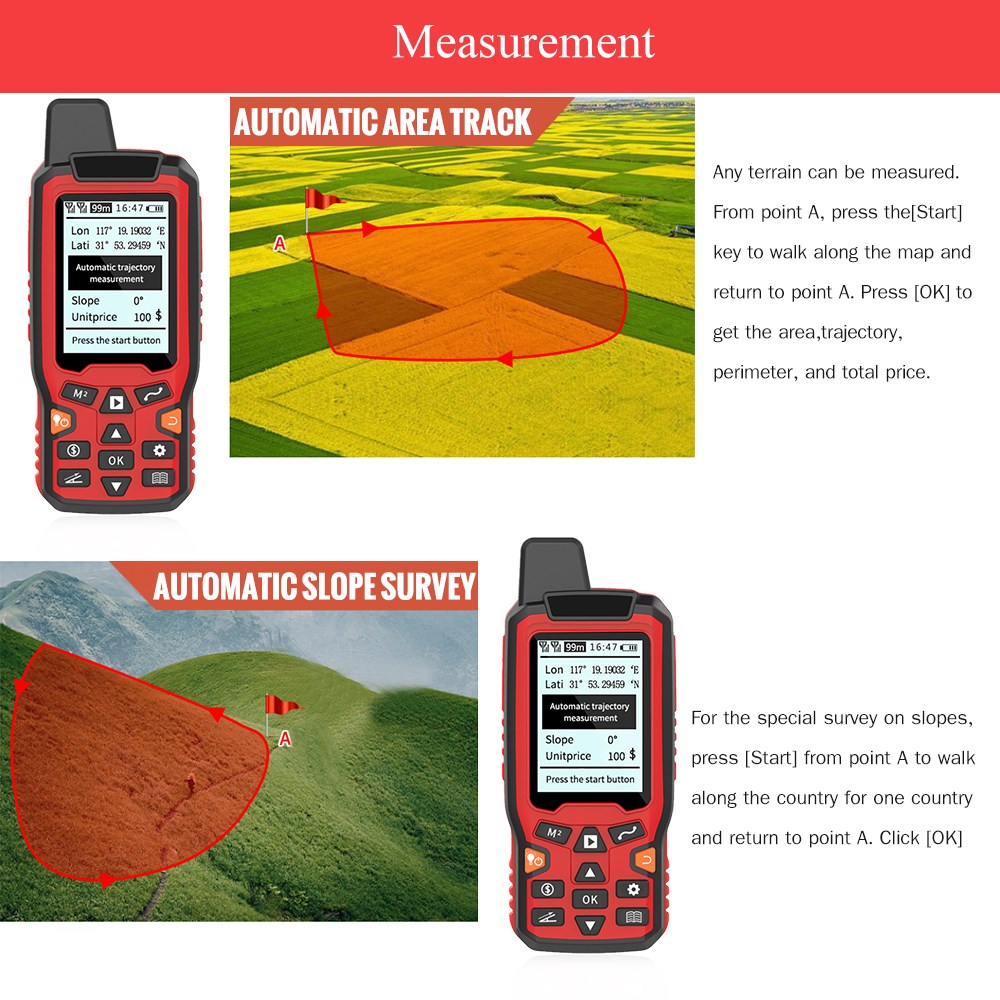 2020 New TOP ZL-180 Handheld GPS Acre Meter High-Precision L
