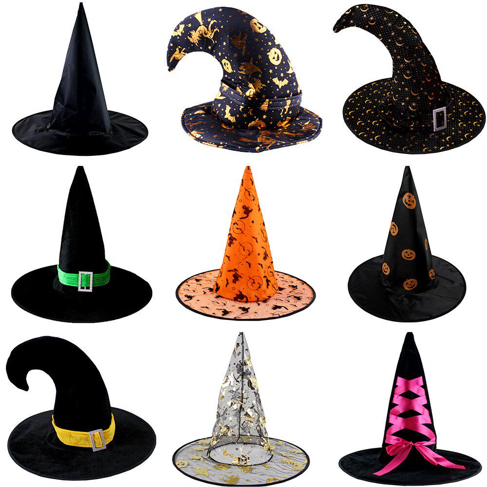 1 halloween party hat witch hat wizard hat gauze hat