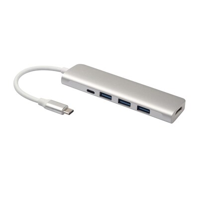 5 in 1 Type-C Digital Multiport Hub Aluminum Alloy Shell HD