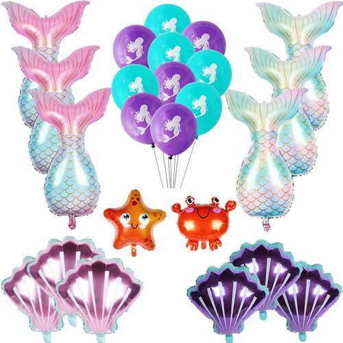 Mermaid Tail Balloons Sea Shells Balloons Helium Ball for