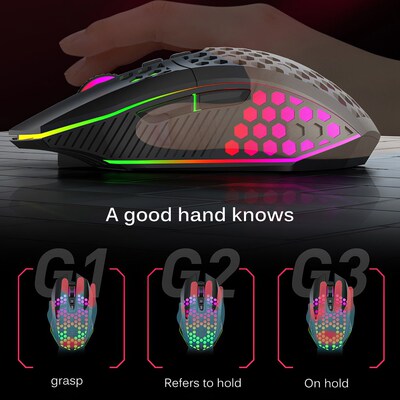 8 Buttons Wireless LED Backlit USB Optical Ergonomic Gaming