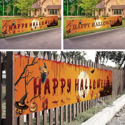 Outdoor Halloween Banner Pull Flag Decoration Celebration