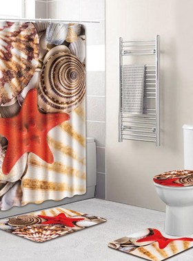 New Elephant Printed Pattern Non-slip Bath Mat Set Wateproof