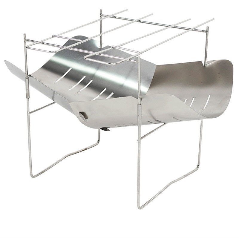 Stove-Burner Charcoal-Stove Wood Folding-Alloy Outdoor Ultra