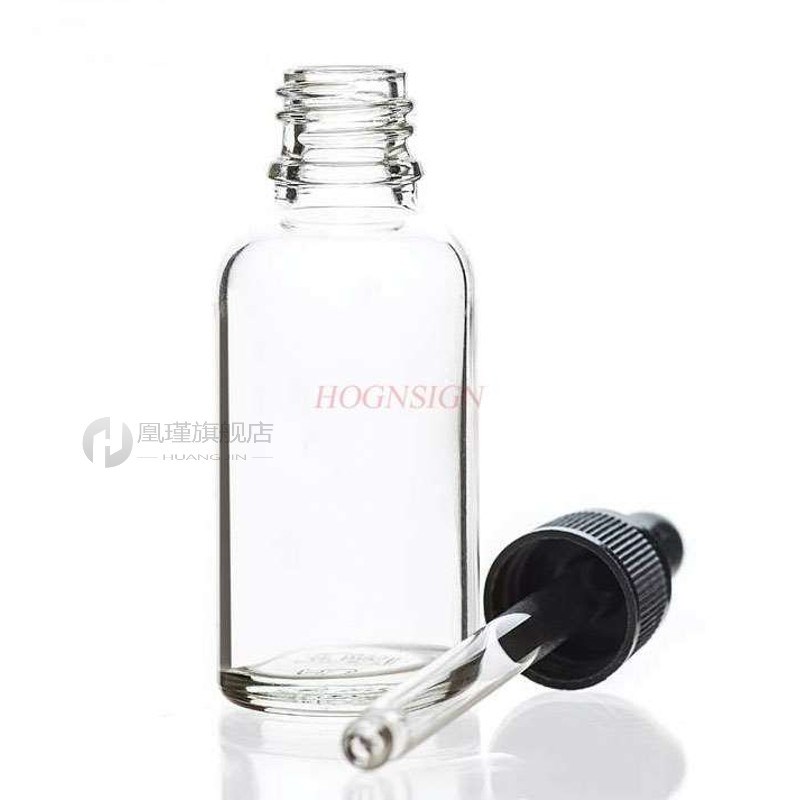 Transparent screw-top glass dropper bottle 50ml sealed dropp