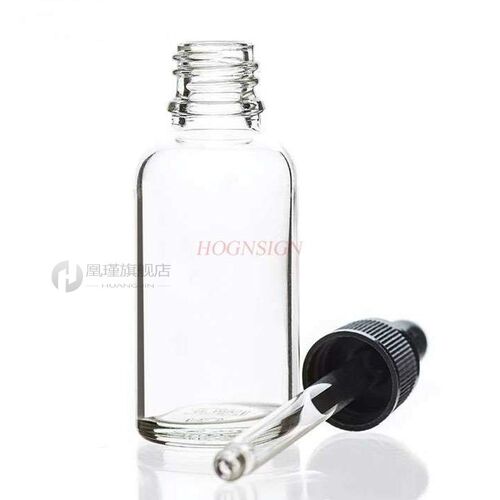 Transparent screw-top glass dropper bottle 50ml sealed dropp