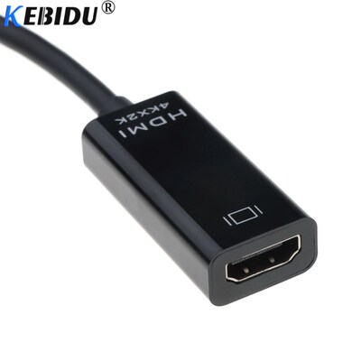 kebidu 1pcs  Mini DP to HDMI Cable Converter Adapter 4K Dis