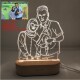 Wooden Text Customized Light Photo Night Lamp Print Desk