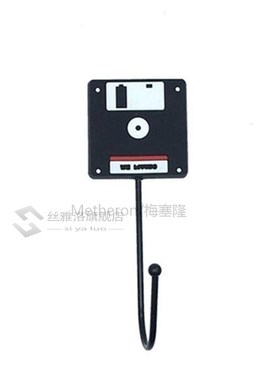 Retro Tape Disk Hanger Wall Hooks Strong Self Adhesive Door